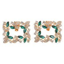 1Pair Green Full Rhinestone Shoe Buckles Wedding Clips for High Heels