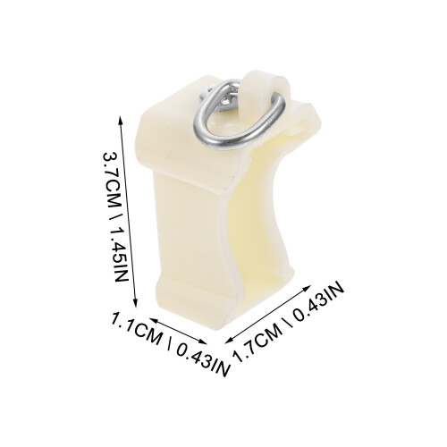 20Pièces Embouts Rail Rideaux Beige Solides 1