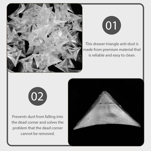 300Pièces Angle Transparent En PVC Pour Triangle Anti-Poussière 2