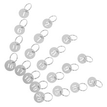20St Ronde Rvs Sleutel Tags Met Nummervorm Voor Efficiënte Labeling
