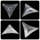 300Pièces Angle Transparent En PVC Pour Triangle Anti-Poussière 5