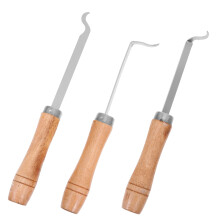 3Pièces Grattoirs Nettoyage Maison Acier Bois Ergonomique