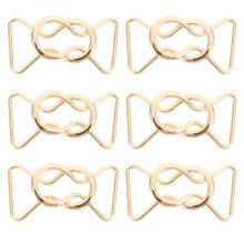 6Paires Boucles Ceinture Dorées Alliage Pour Vêtements DIY Mode