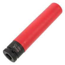 Red Non-Marring 21Mm Lug Nut Socket with Protective Cover for Cars