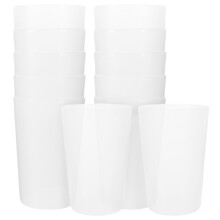 12Pz Mouthwash Bagno Bianca Trasparente Resistente