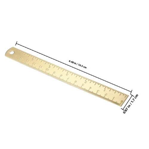 Worgeous 2 Pcs Big Large Brass Ruler Scale Student 1