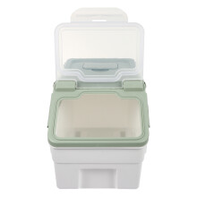 1Pc Durable PP Pet Food Bucket Green Sealed Storage for Dog and Cat