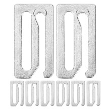 8Pz Fibbia in Ferro Per Mantelle , Clip Regolabili Argento
