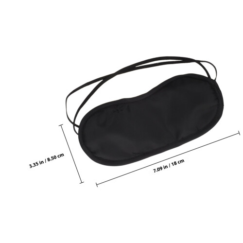 20Pièces Cache-Yeux Noir En Polyester Avec Bande Élastique Confortable 1
