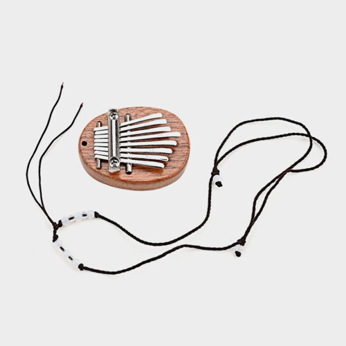 Kalimba 8 Clés Bois Marron Instrument Doigt Portable 2