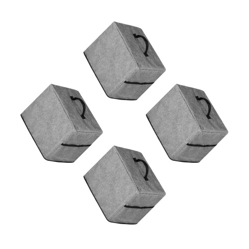 4Pcs Household Ice Cream Machine Protectors Grey Polyester with Pocket