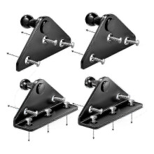 10MM Ball Stud Mounting Bracket, 4PCS Universal Gas Strut Mounts for RV Door Lift Supports Shocks Spring