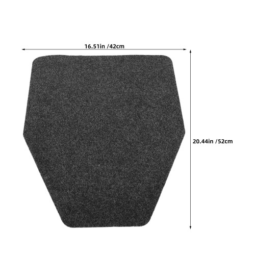 6Pcs Durable Grey Urinal Floor Mats Non-Slip Polyester Bathroom Mats 1