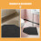 6Pcs Durable Grey Urinal Floor Mats Non-Slip Polyester Bathroom Mats 4
