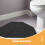 6Pcs Durable Grey Urinal Floor Mats Non-Slip Polyester Bathroom Mats 5