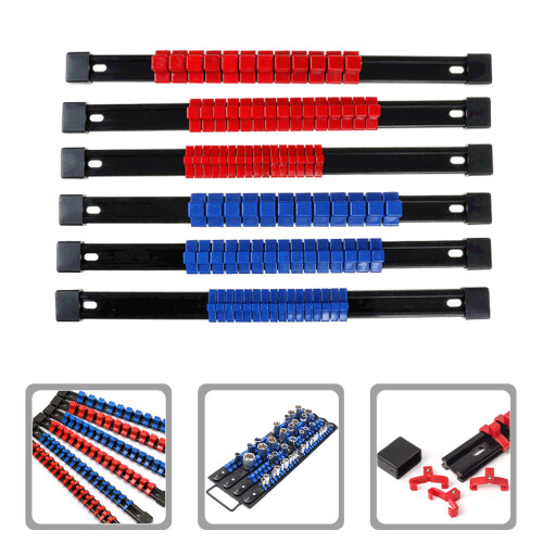 6Pièces Rangement Douilles 1/2 Pour Boîte À Outils 2