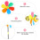6Pièces Jeux Éoliennes Cartoon Pour Jardin Et Intérieur 4