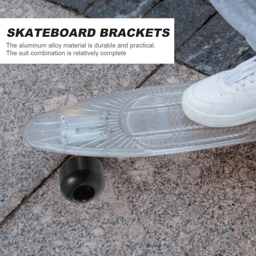 1Ensemble Ensemble Roulements Roues Pont Skateboard Aluminium Noir Durable 2