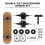 1Ensemble Ensemble Roulements Roues Pont Skateboard Aluminium Noir Durable 9