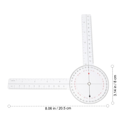 1Pièces Rapporteur D'angle Transparent Pour Mesure Précise 1