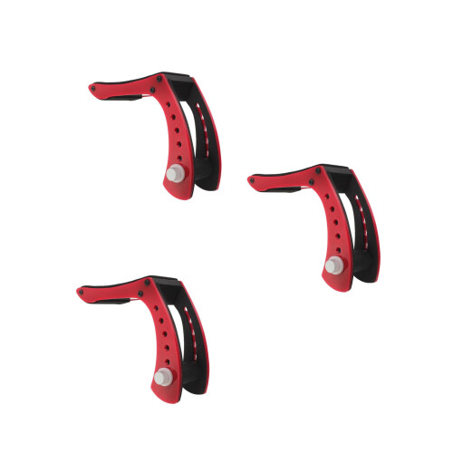 3Pcs Lightweight Adjustable Guitar Foot Rest Stool for Musicians Red 2