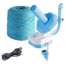 (Blue) Electric Yarn Ball Winder with 10 Ounce Capacity - Automatic Knitting Tool Supplies
