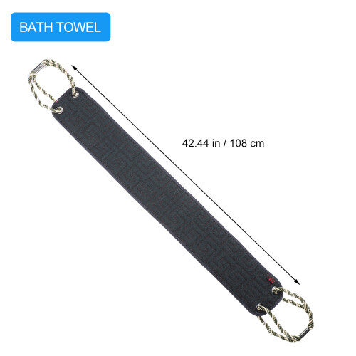 Serviette Exfoliante Noire En Bande Longue Pour Corporel 1