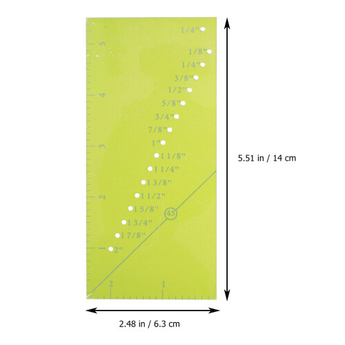 1Set Colored Plastic Seam Allowance Ruler Quilting Tailor Measure Tool 1