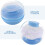 2Pcs Compact Sky-Blue Puff and Container for Travel Use 4
