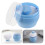 2Pcs Compact Sky-Blue Puff and Container for Travel Use 5
