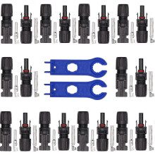 10 Pairs Solar Plug Male Female Connector Photovoltaic Connector IP67 with 1 x Wrench - DD01