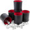 Bundle Of 5 Professional Dice Cups  Red Felt-lined, Quality Bicast Leather - PP 1