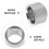 Durable Stainless Steel Pool Cue Ferrules Silver For Office 4pcs 3