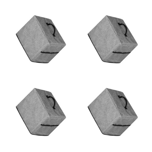 4Pcs Household Ice Cream Machine Protectors Grey Polyester with Pocket 1