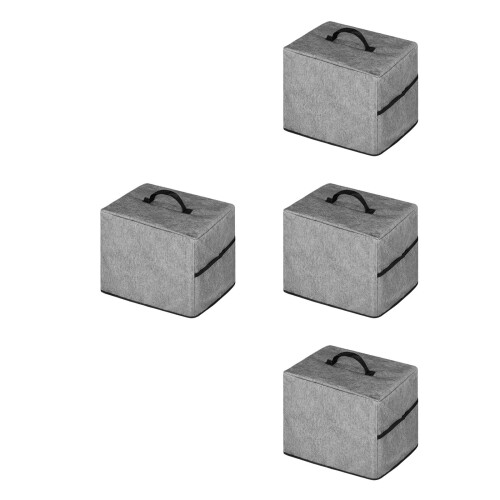 4Pcs Household Ice Cream Machine Protectors Grey Polyester with Pocket 2