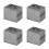 4Pcs Household Ice Cream Machine Protectors Grey Polyester with Pocket 6
