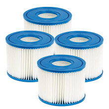 Filter Cartridges Type S1 4 Pack for Intex PureSpa, Durable Pleated Design for Reliable Water Filtration
