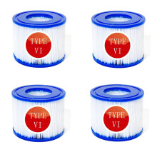 Type VI Spa Filter Cartridges 4 Pack for Bestway Coleman Saluspa Hot Tub Pump, Fast Water Filtration