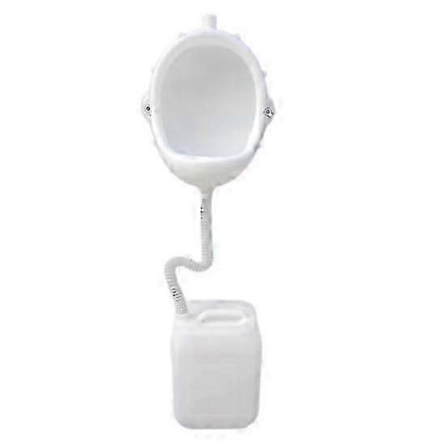 Wall-mounted Men Urinal with Hose Splash-proof Easy Installation Reusable Temporary Construction Site Urinal Waterless