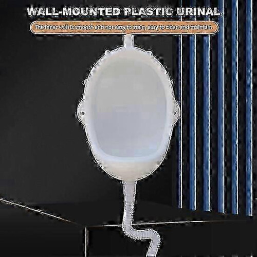 Wall-mounted Men Urinal with Hose Splash-proof Easy Installation Reusable Temporary Construction Site Urinal Waterless 1