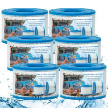 S1 Filter Cartridges 6 Pack, Hot Tub Filters for Intex Spa, Clear Water Filtration, Easy Dropin Installation