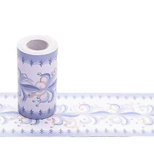 Self-adhesive wallpaper border, 10 cm x 10 meters (Blue)