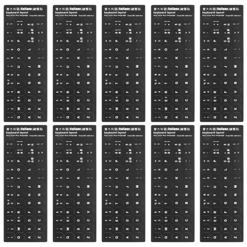 10Pièces Clavier PVC Stickers Multilingues Pour Pièce