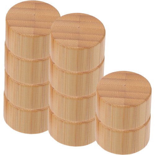 10Pièces Bouchons En Bambou Pour Flacons Huile Clair