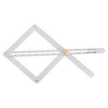 Rapporteur Mesure Angle Acier Inox Bois Outil Durable Argent