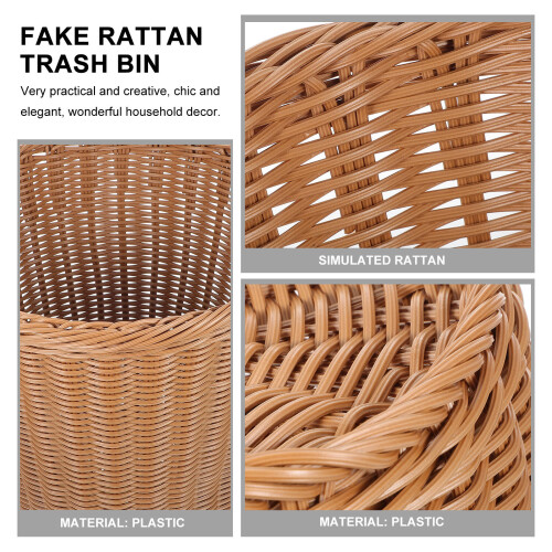 1Pièces Tressée Imiter Rotin Beige Maison 2