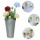 2Pièces Pot À En Fer Argenté Robuste Pour Décoration 4