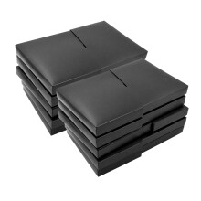 10Pièces Étui Rangement Cartes Jeu PP Noir Compact