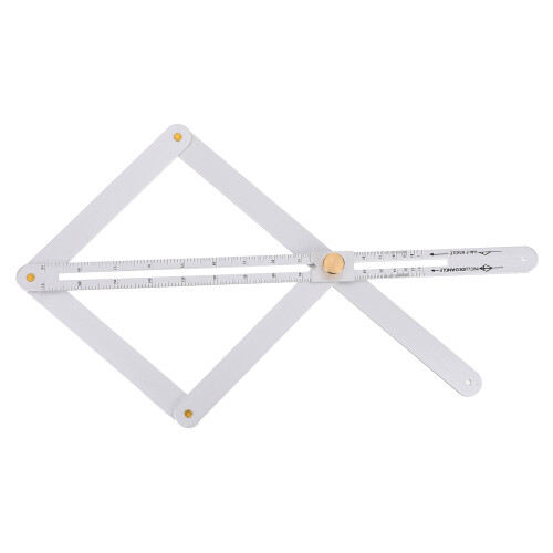 Outil Mesure Angle Acier Inoxydable Bois Argent Rapporteur