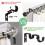 2Pièces Accessoires De Tringle À Rideaux Double Noir Robuste 4